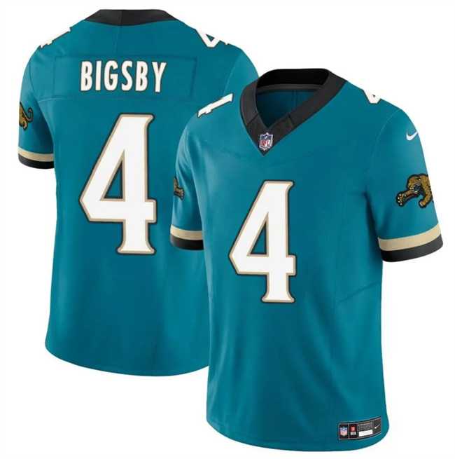 Men & Women & Youth Jacksonville Jaguars #4 Tank Bigsby Teal 2024 F.U.S.E. Prowler Throwback Vapor Limited Stitched Jersey Dzhi